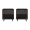 Manhattan Comfort Granville Dark Grey 1-Drawer Nightstand, 2PK 2-NS-5005 - alternate 4